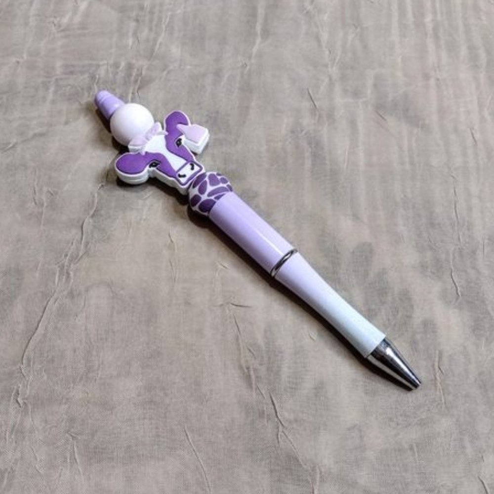 Handcrafted Purple Cow Ballpoint Pen
